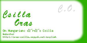 csilla oras business card